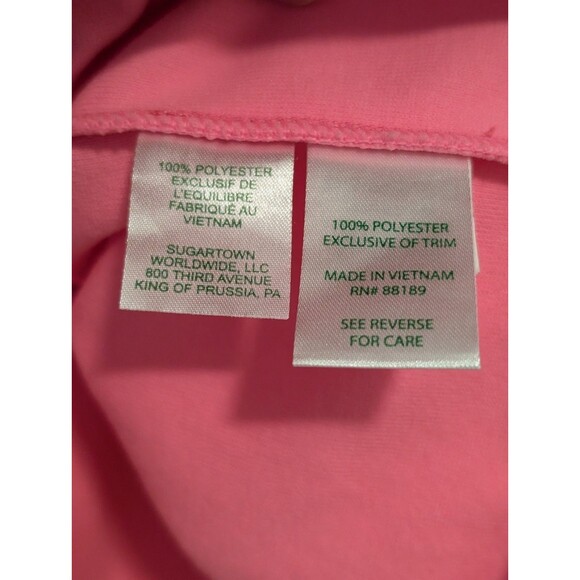 Lilly Pulitzer Girl's Illiana Swim Cover Up Size S (4-5) Flutter Sleeve Hot Pink - Picture 6 of 8